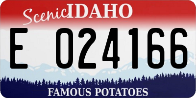 ID license plate E024166