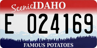 ID license plate E024169