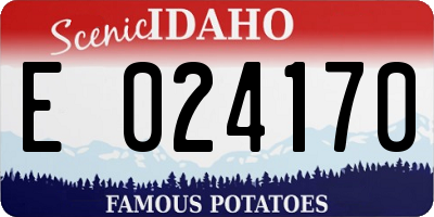 ID license plate E024170