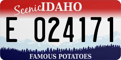 ID license plate E024171