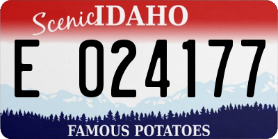 ID license plate E024177