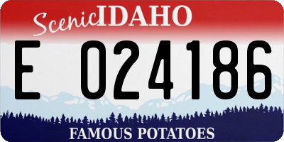 ID license plate E024186