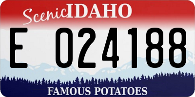 ID license plate E024188