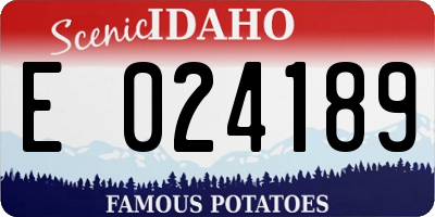 ID license plate E024189