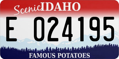 ID license plate E024195