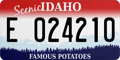 ID license plate E024210
