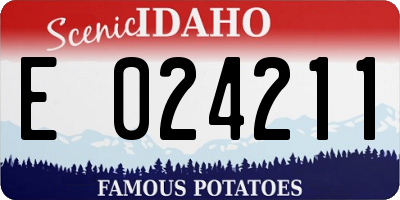 ID license plate E024211