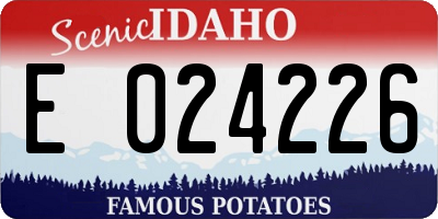 ID license plate E024226