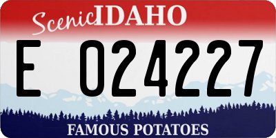 ID license plate E024227