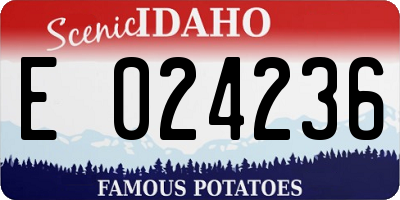 ID license plate E024236
