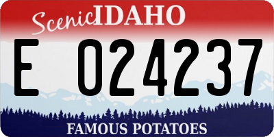 ID license plate E024237