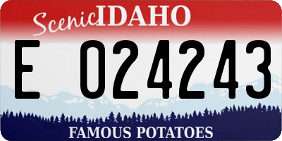 ID license plate E024243