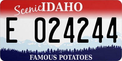ID license plate E024244