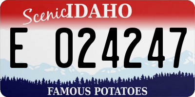 ID license plate E024247