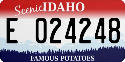 ID license plate E024248
