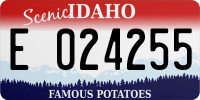 ID license plate E024255