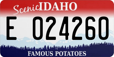 ID license plate E024260