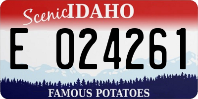 ID license plate E024261
