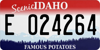 ID license plate E024264