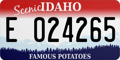 ID license plate E024265