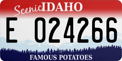 ID license plate E024266