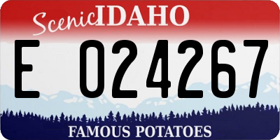 ID license plate E024267