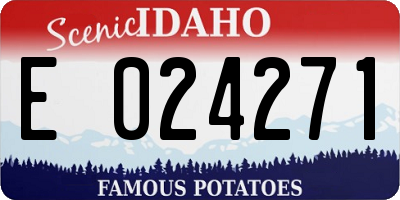 ID license plate E024271
