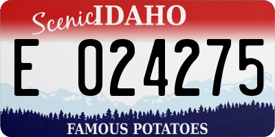 ID license plate E024275