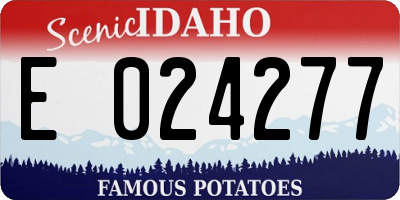 ID license plate E024277