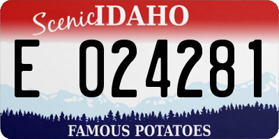 ID license plate E024281