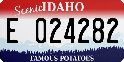 ID license plate E024282