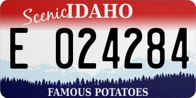 ID license plate E024284