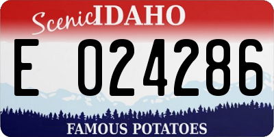 ID license plate E024286