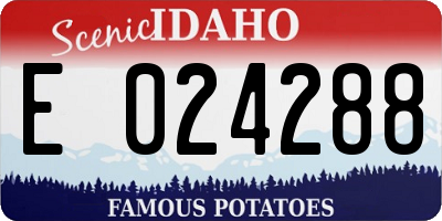 ID license plate E024288
