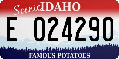 ID license plate E024290