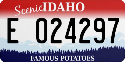 ID license plate E024297