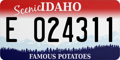 ID license plate E024311
