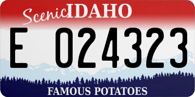ID license plate E024323