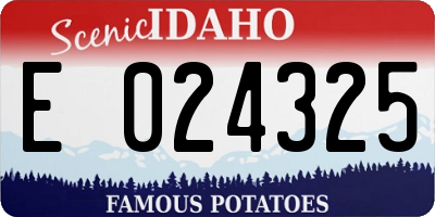 ID license plate E024325