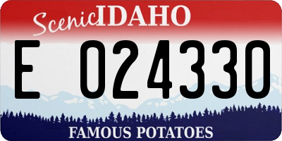 ID license plate E024330