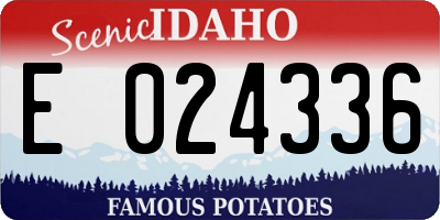 ID license plate E024336