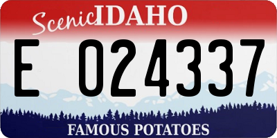 ID license plate E024337