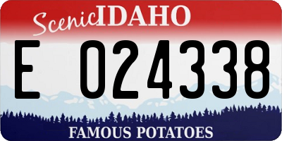 ID license plate E024338