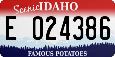 ID license plate E024386