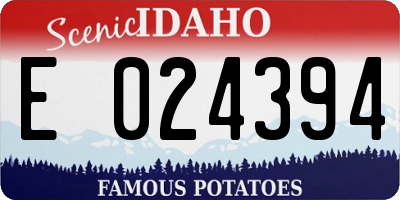 ID license plate E024394