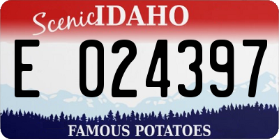ID license plate E024397
