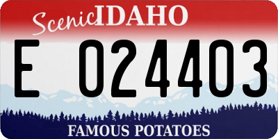 ID license plate E024403