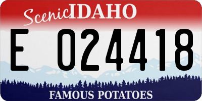 ID license plate E024418