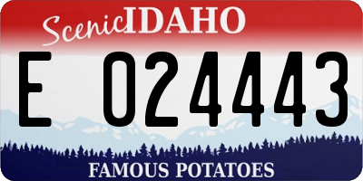 ID license plate E024443