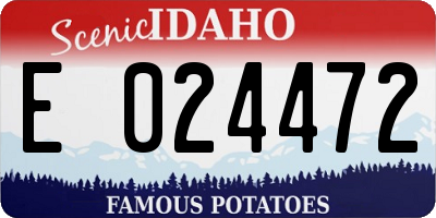 ID license plate E024472
